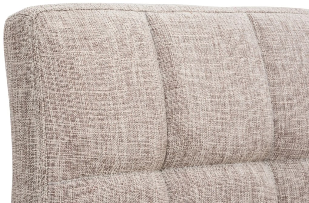 Conjunto de 2 bancos de bar Peru em tecido e com estrutura cromada 46 x 94-114 x 47 cm Creme