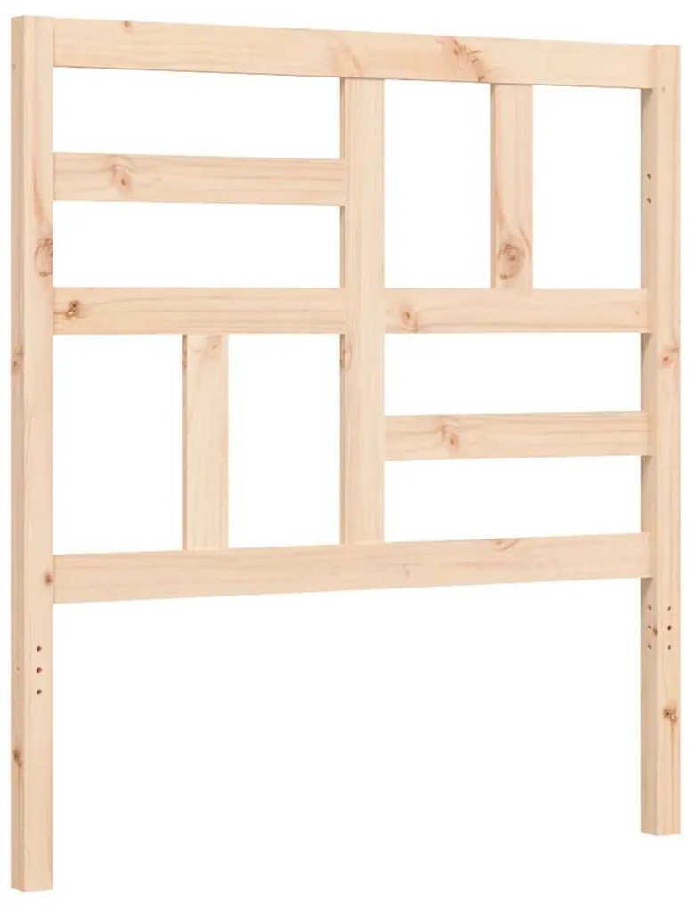 Estrutura de cama com cabeceira 90x200 cm madeira maciça