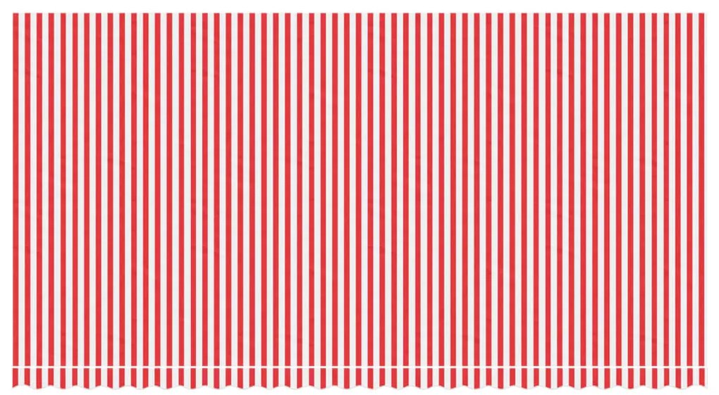Tecido de substituição p/ toldo 6x3 m riscas vermelho/branco