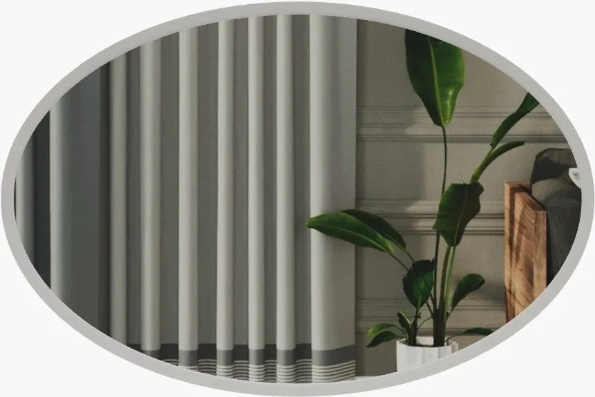 Espelho "Beyo" - 60 x 90 x 2,2 cm - Branco - Design Moderno