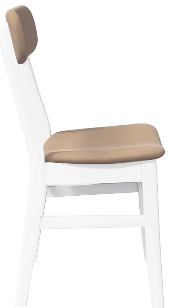 Cadeiras de jantar com almofadões 2 pcs madeira maciça branco