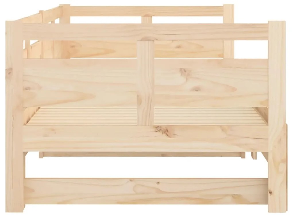 Estrutura sofá-cama de puxar 2x(90x200) cm pinho maciço