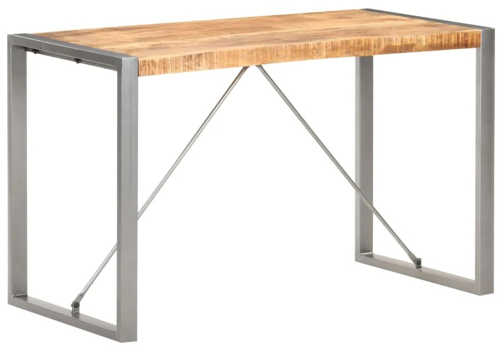 vidaXL Mesa de jantar 120x60x75 cm madeira de mangueira maciça áspera