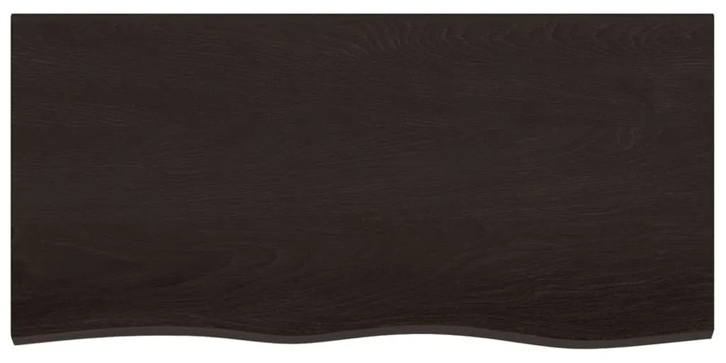 Tampo de mesa 100x50x2 cm carvalho tratado castanho-escuro