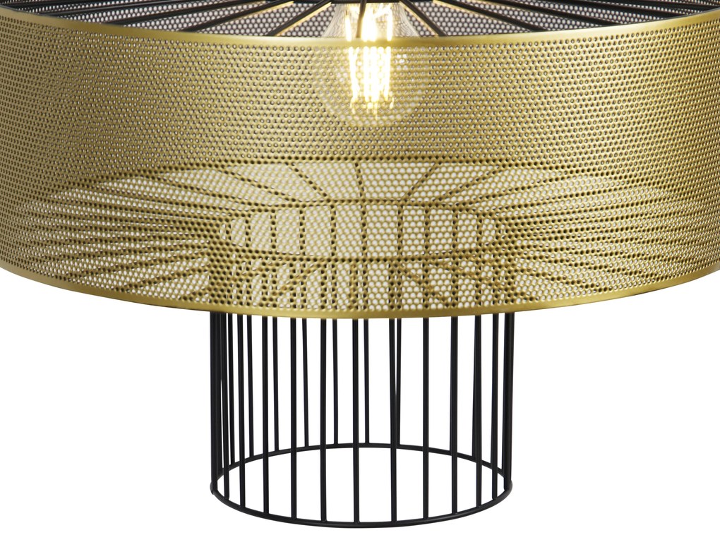 Candeeiro de suspensão design dourado com preto 40 cm - Tess Design