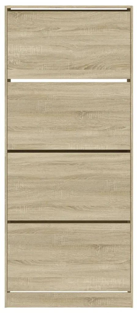 Sapateira 4 gavetas articuladas 80x34x187,5 cm carvalho sonoma