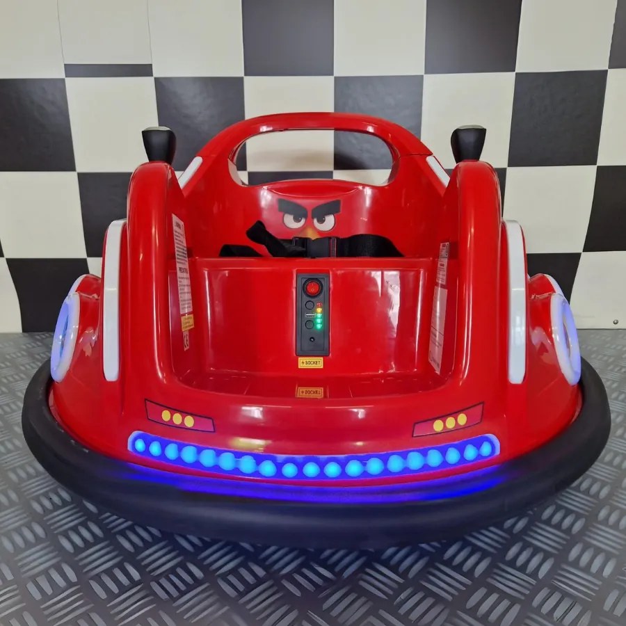 Carrinho de choques eletrico para crianças Angry Birds 6 volts Vermelho