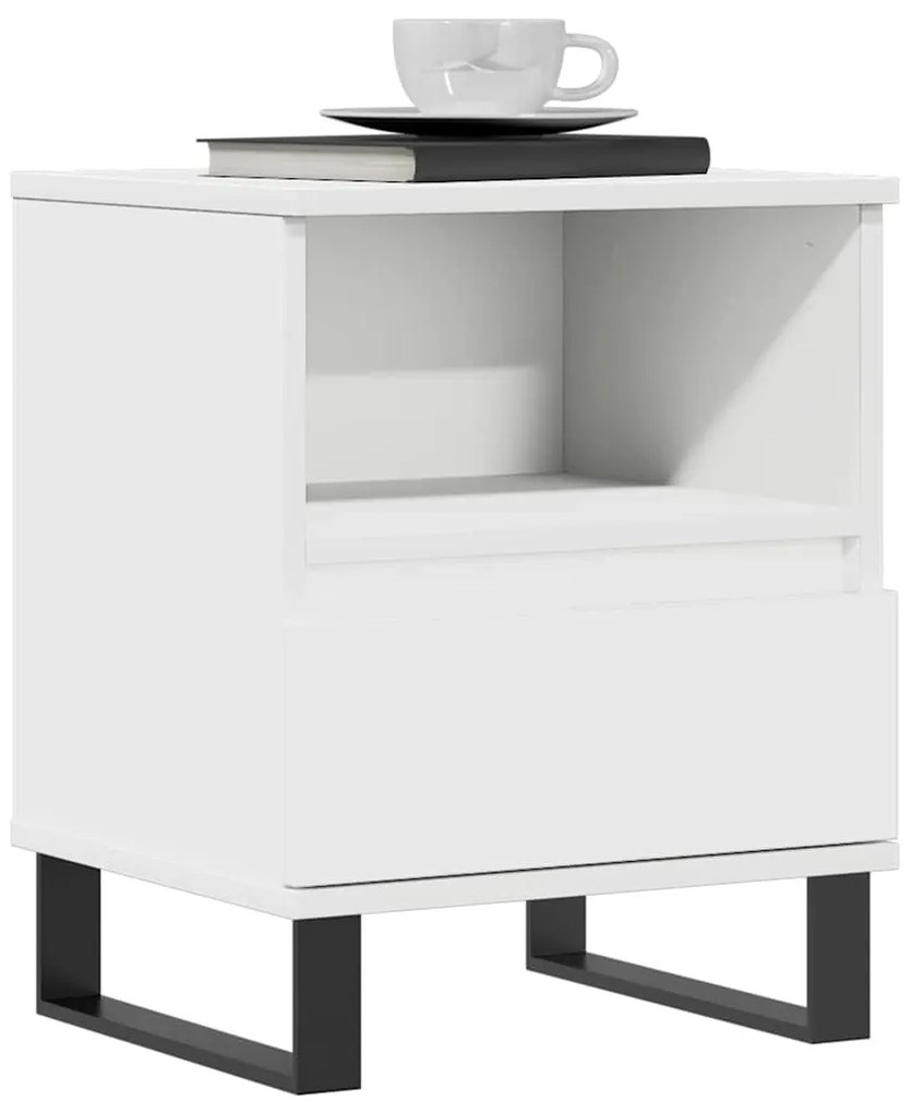 Mesa de cabeceira 40x35x50 cm derivados de madeira branco