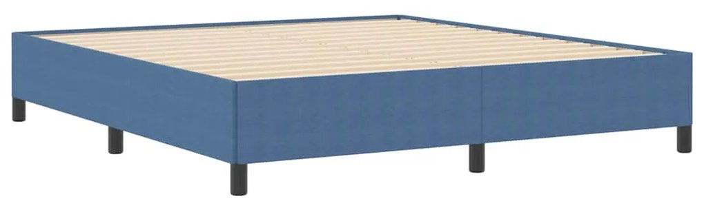 Estrutura de Cama vidaXL Azul 180x200 cm em Tecido Damasco