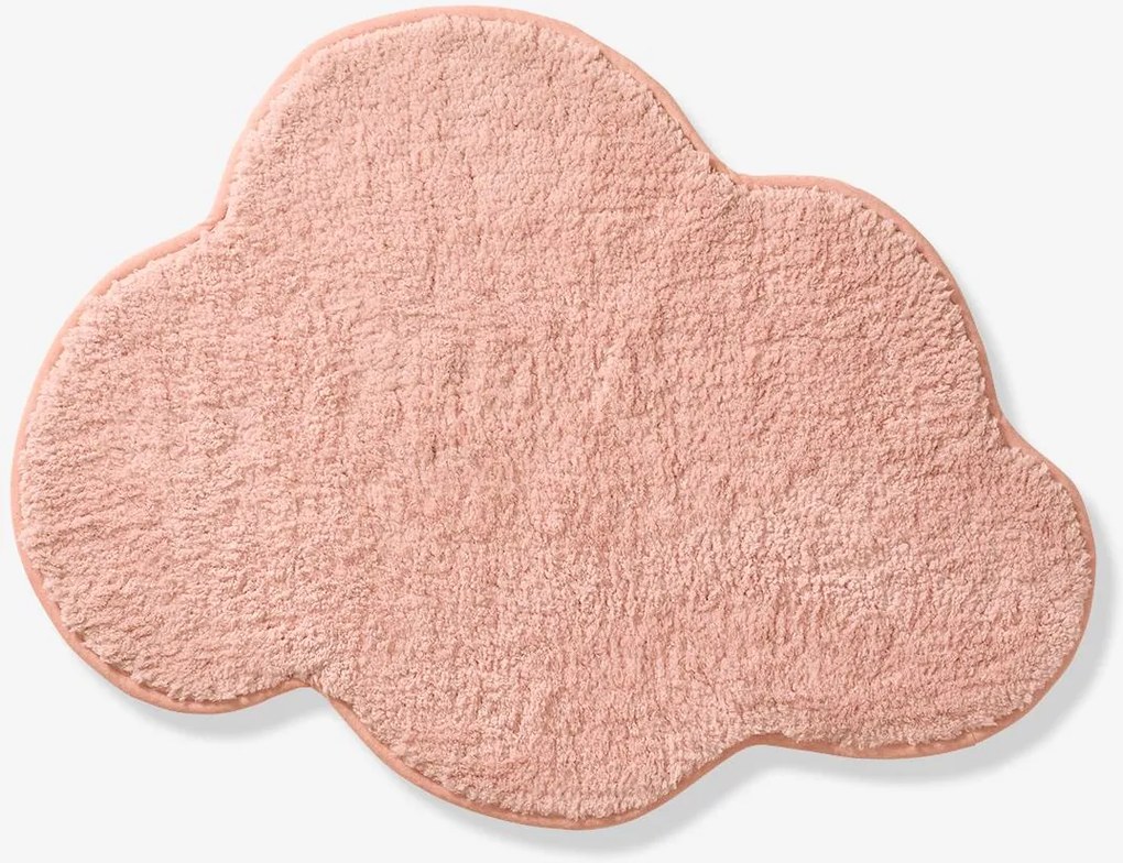 Tapete Vertbaudet suave em forma de nuvem para criança rosado