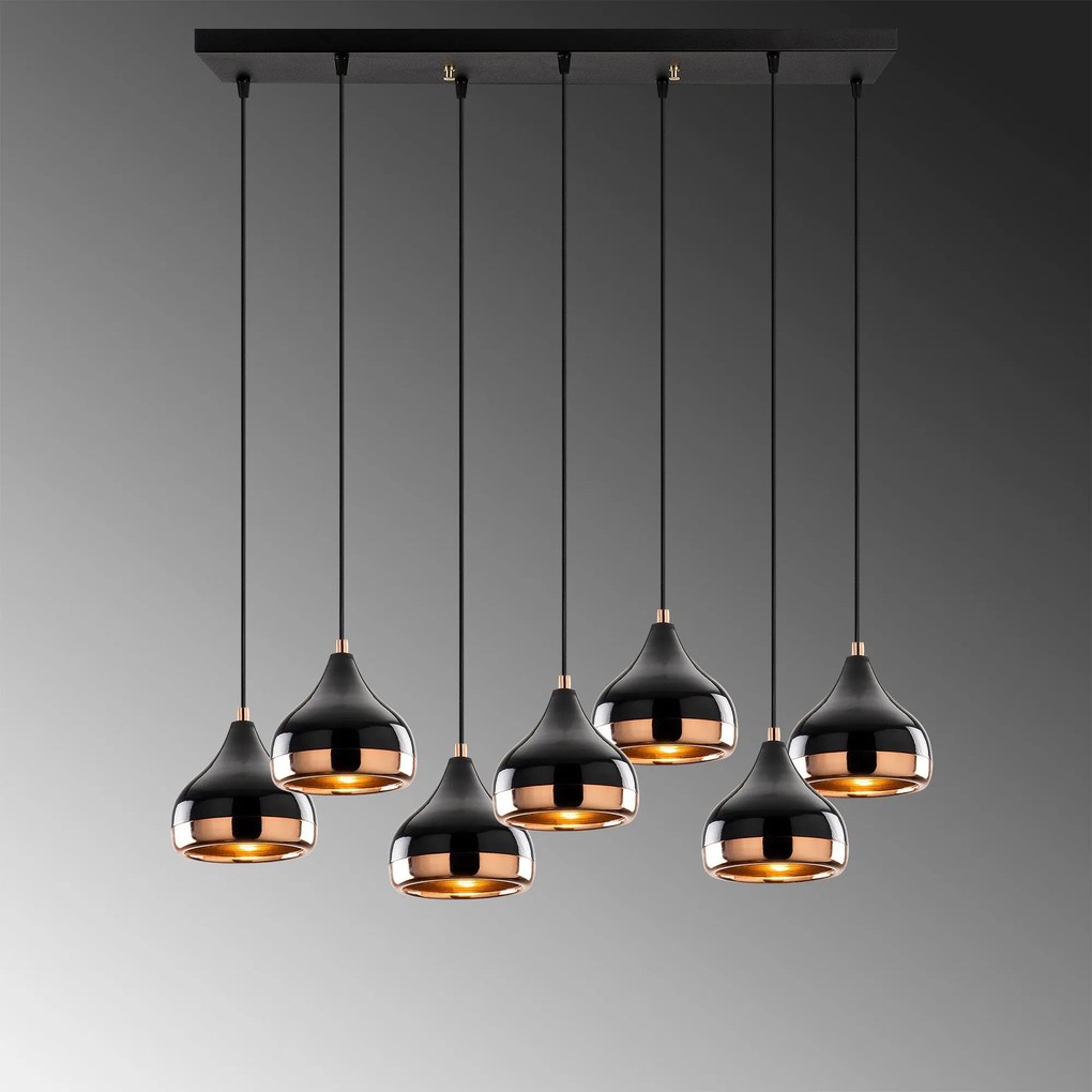 Candeeiro de Teto Yildo – Preto – 88 x 36 cm