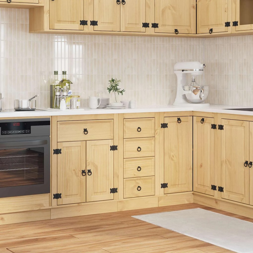 vidaXL Armário Mel 40 x 46 x 81 cm Madeira de Pinheiro Sólida