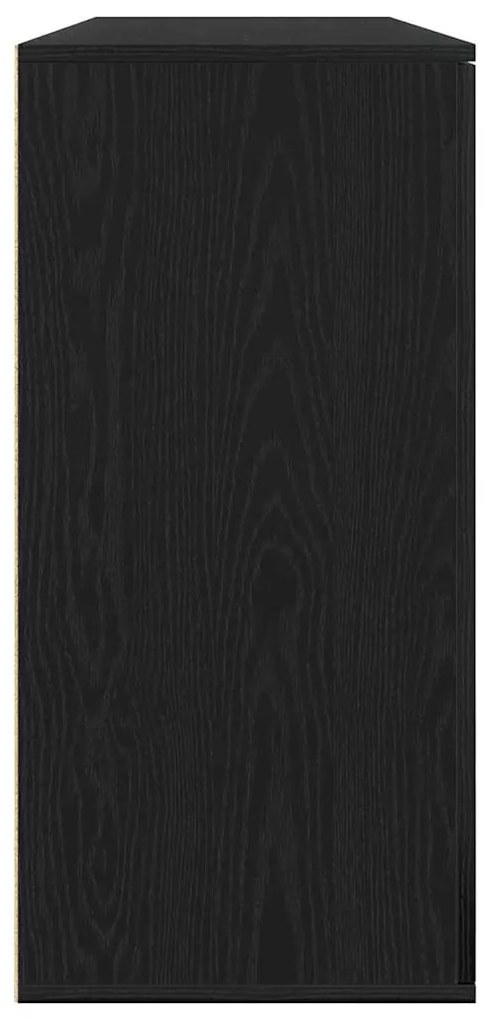Buffets 2 pcs Carvalho Preto 79x38x80 cm Madeira de engenharia