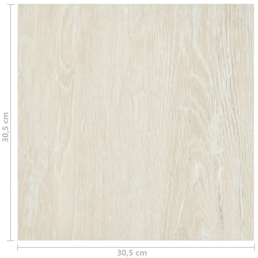 Tábuas de soalho autoadesivas 55 pcs 5,11 m² PVC creme
