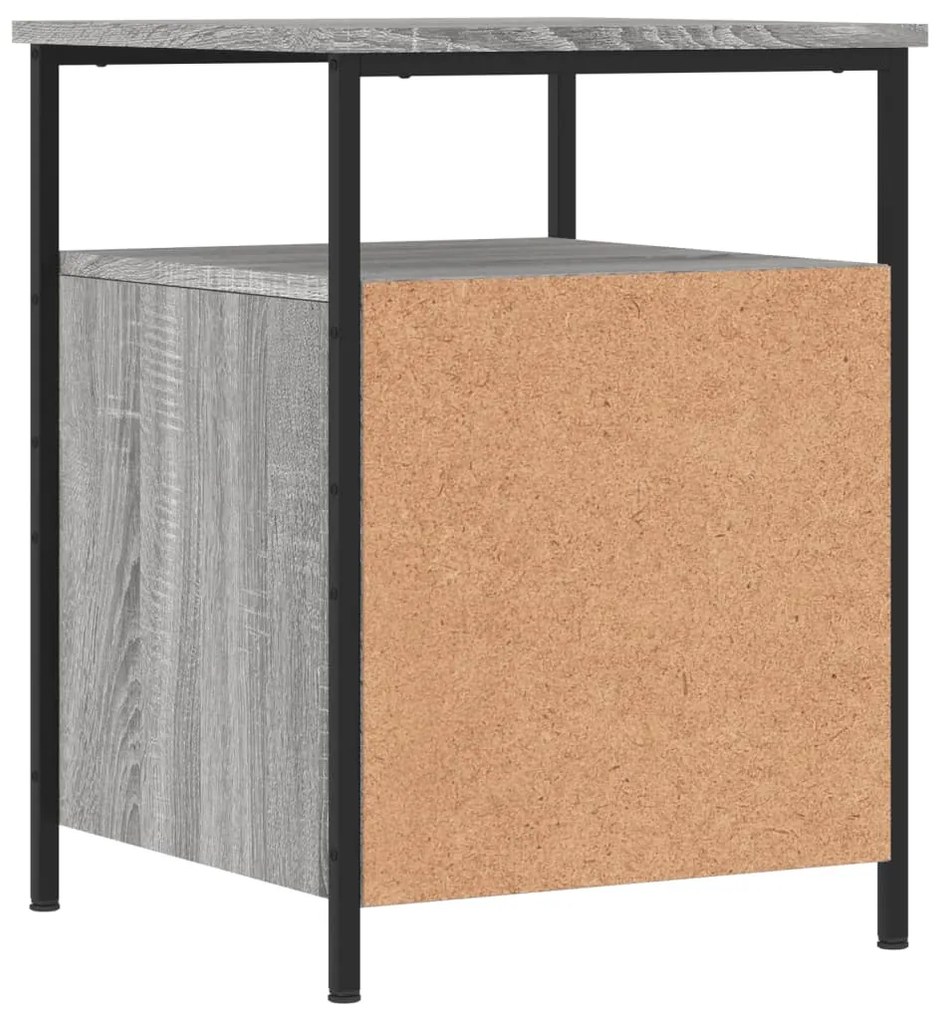Mesa de cabeceira 44x45x60 cm derivados madeira cinzento sonoma