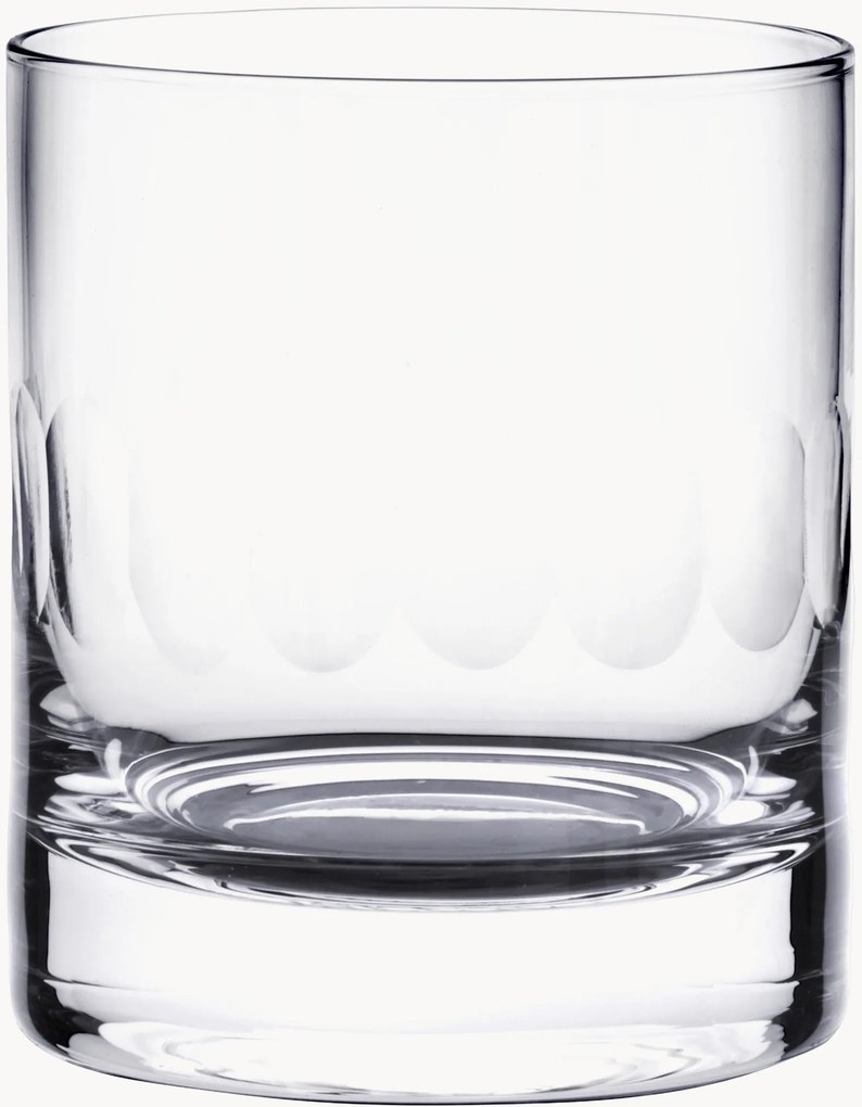 Copos de uísque em cristal artesanal Lens, conjunto de 2