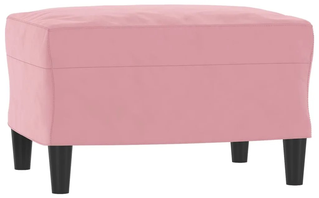 3 pcs conjunto de sofás veludo rosa