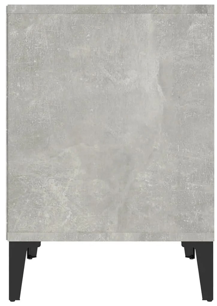 Mesa de cabeceira 40x35x50 cm cinza cimento