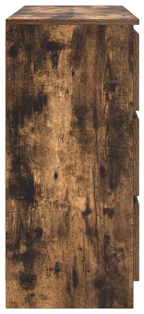 Aparador 100x35x76 cm madeira processada carvalho fumado