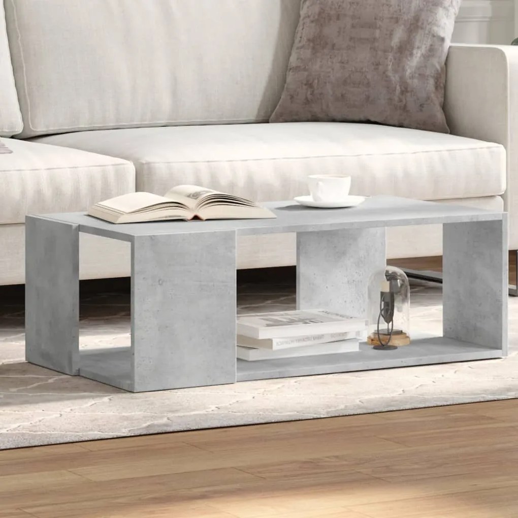 Mesa de centro 89,5x48x30 cm derivados de madeira cinza cimento