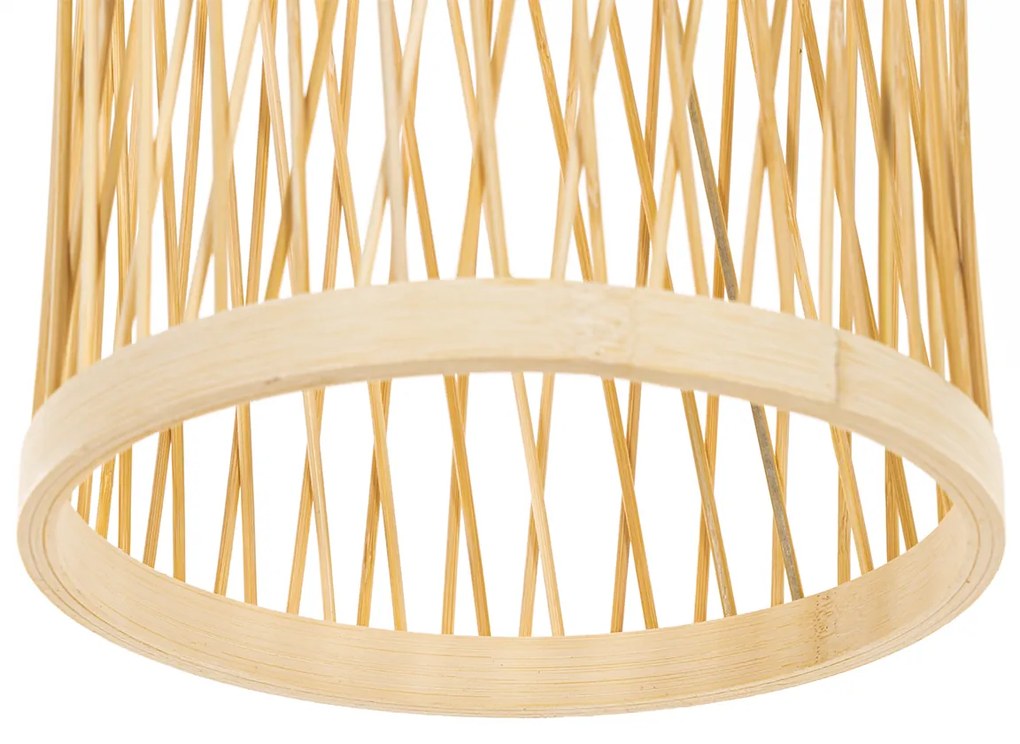 Candeeiro de suspensão rústico para exterior em vime 25 cm - Calamus Rústico