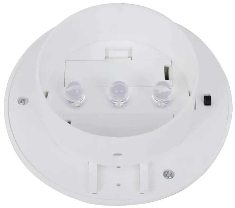 Candeeiros solares de exterior LED para vedações 12 pcs branco