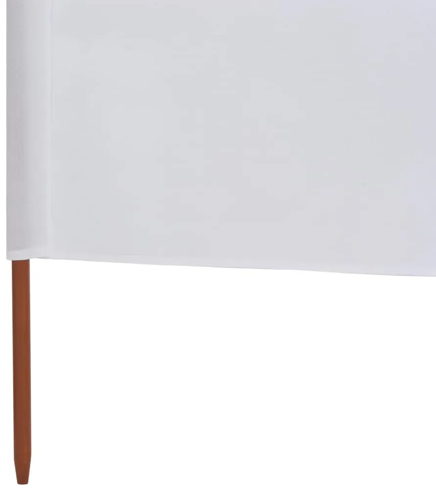 Para-vento com 3 painéis em tecido 400x160 cm cor areia branco