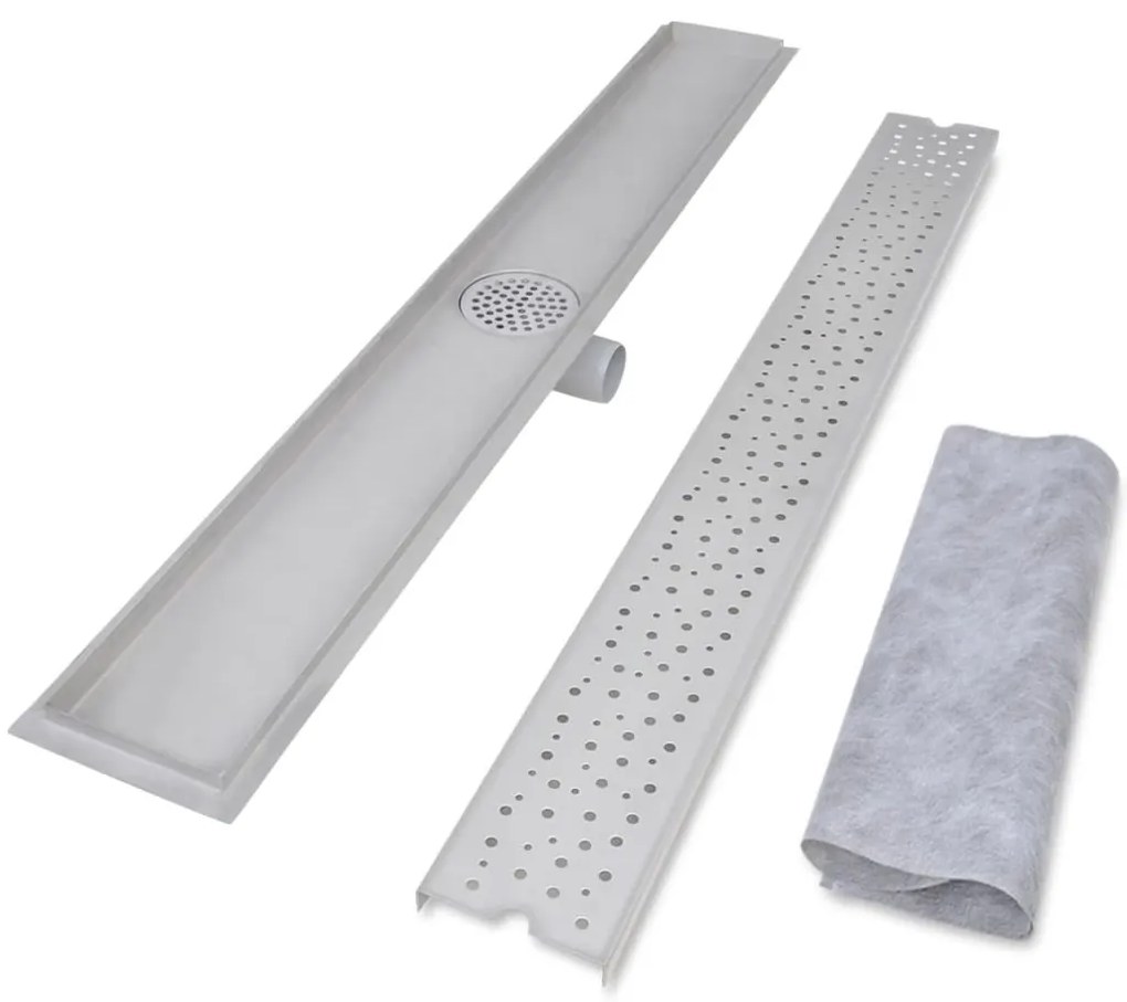 Dreno de chuveiro linear 2pcs bolhas 1030x140 mm aço inoxidável