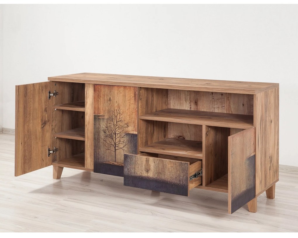 TV Stand Marina – Pinho Atlântico – 160x76x45 cm
