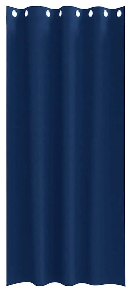 Cortinas com cortinas 2 pcs Azul escuro 260 x 140 cm Poliéster