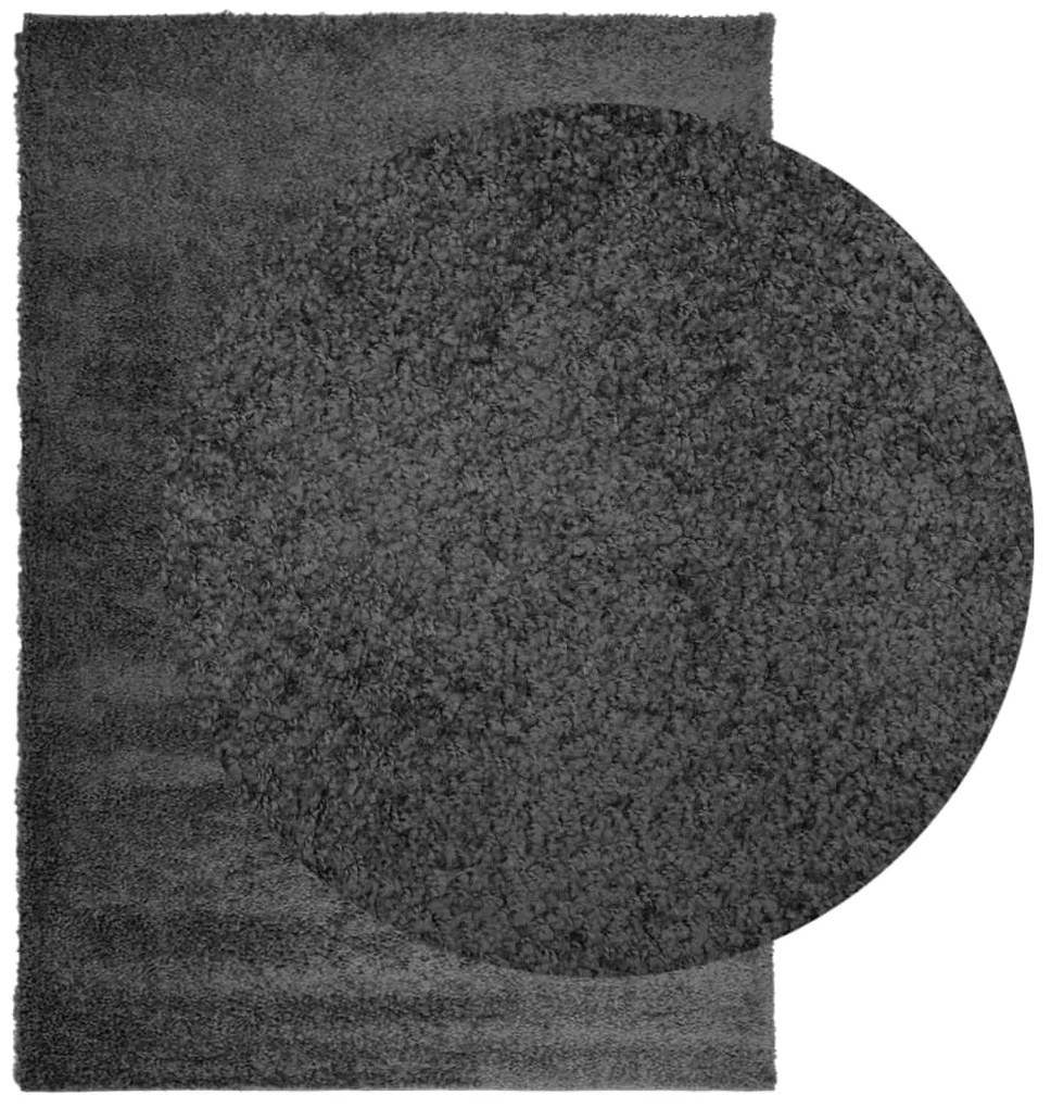 Tapete shaggy de pelo alto PAMPLONA 120x170 cm antracite