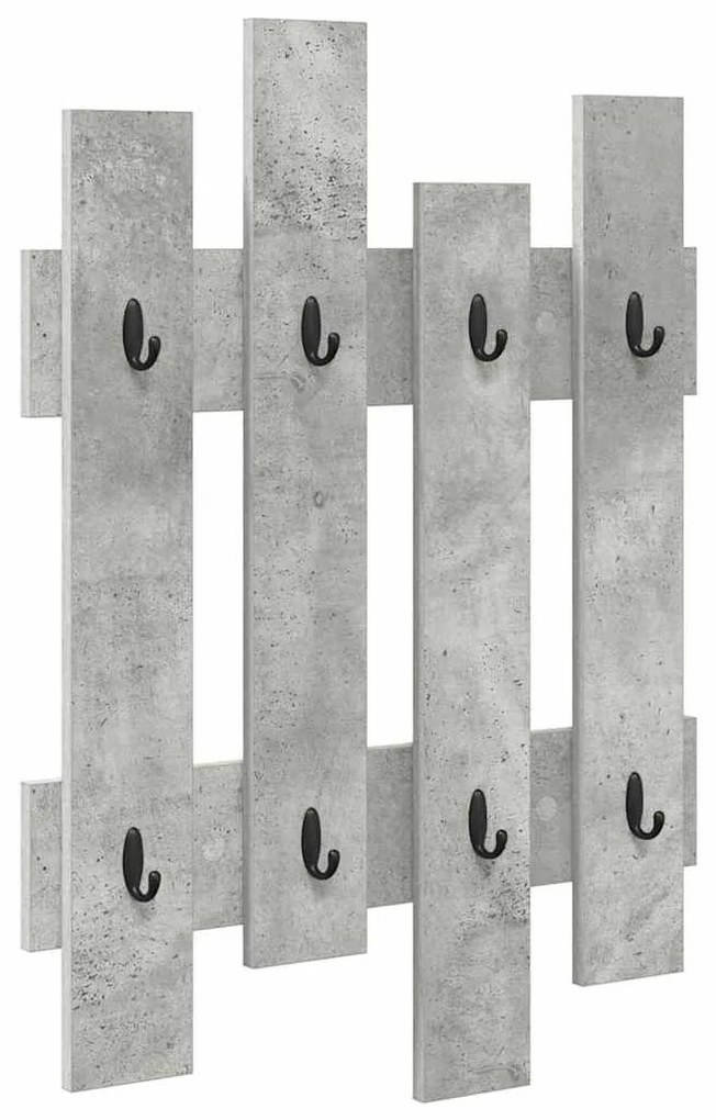 Cabideiro de Parede Cinza concreto 60 x 3 x 82 cm