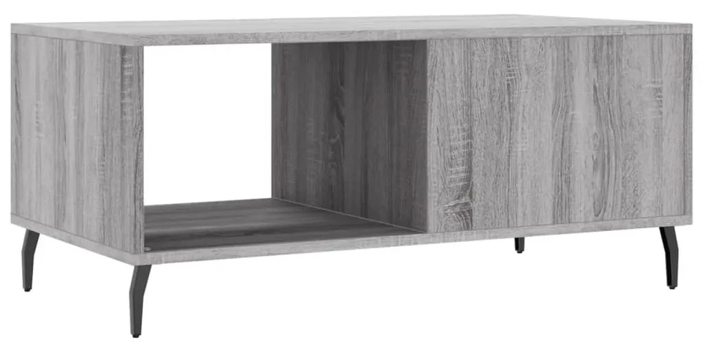 Mesa de centro 90x50x40 cm derivados de madeira cinzento sonoma