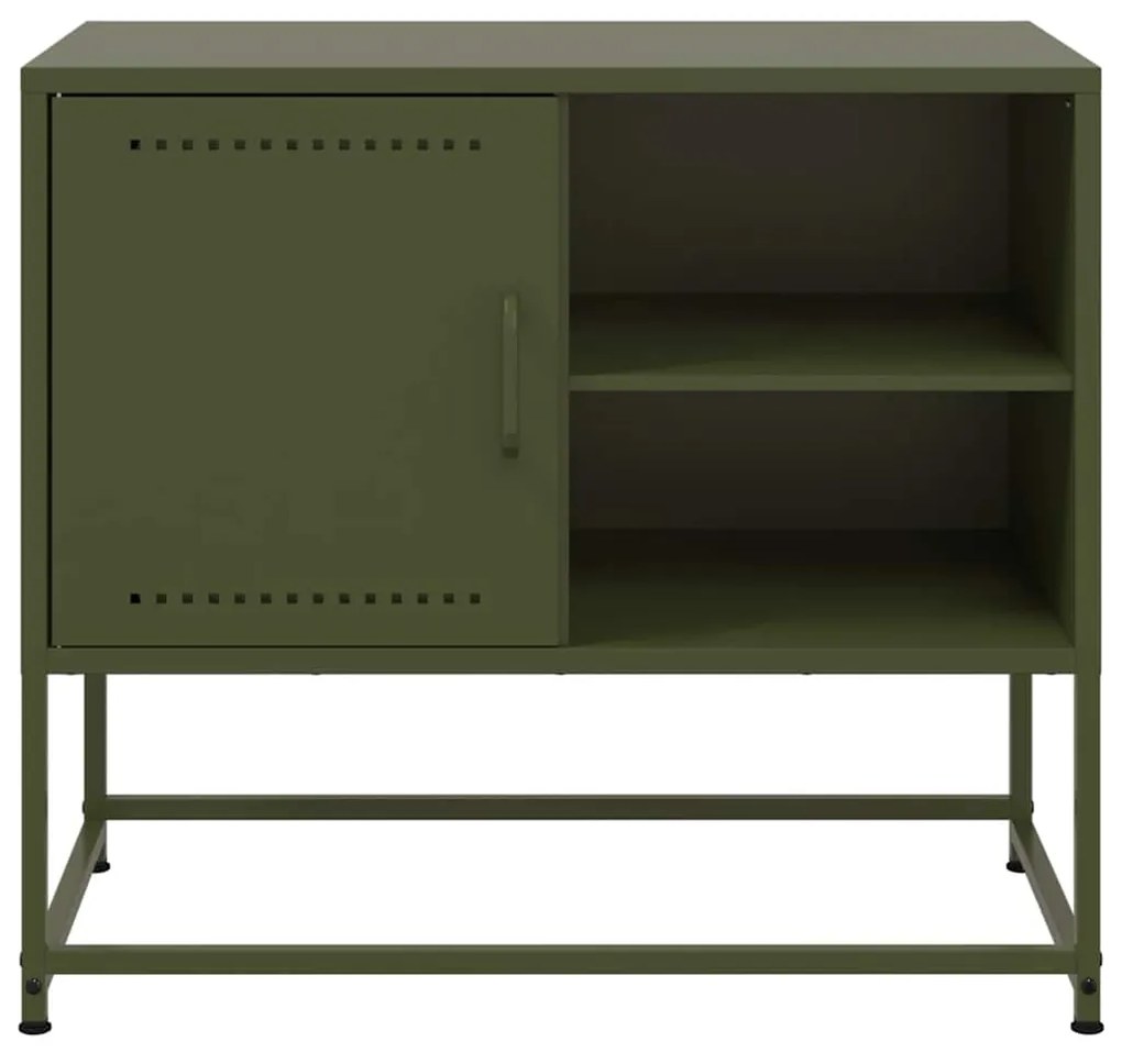 Móvel de TV 68x39x60,5 cm aço verde azeitona