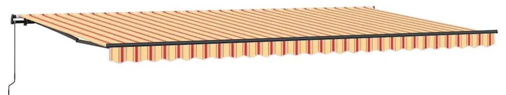Toldo Retrátil Manual amarelo e laranja 600 × 300 cm