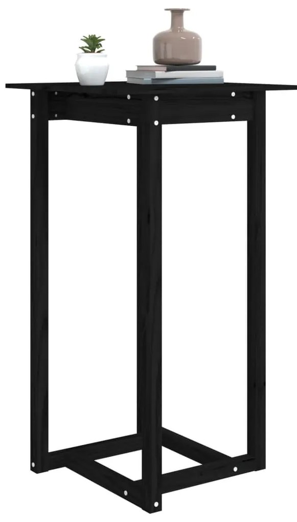 Mesa de bar 60x60x110 cm pinho maciço preto