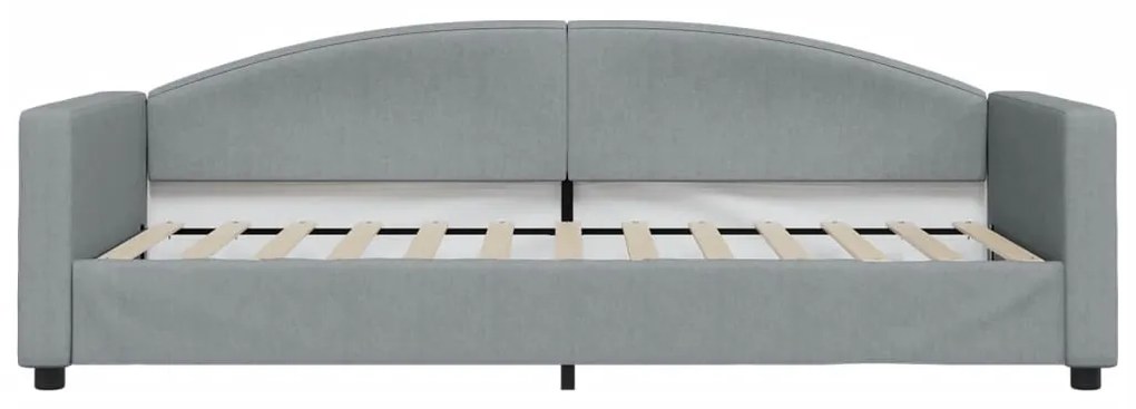 Sofá-cama com gavetão 90x200 cm tecido cinzento-claro