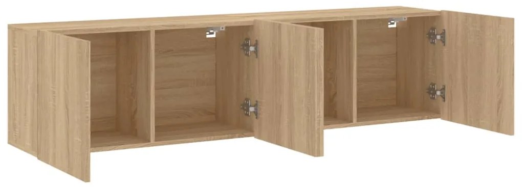 Móveis de parede para TV 2 pcs 80x30x41 cm carvalho sonoma