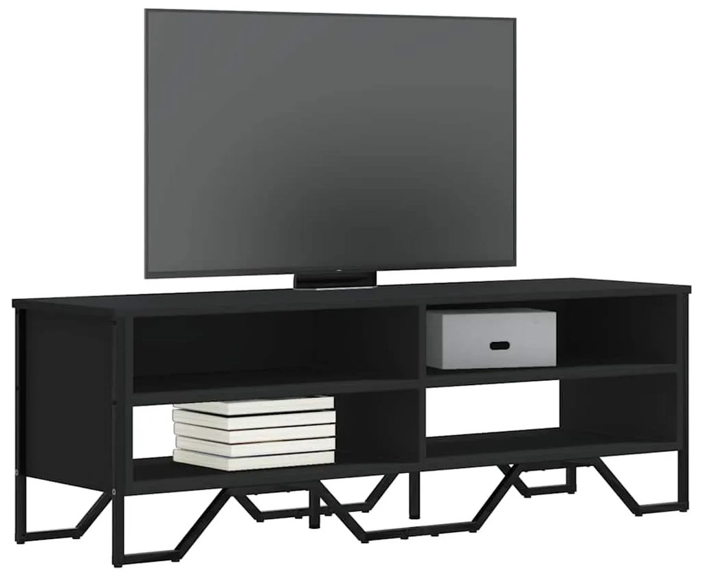 Móvel de TV 122x34x41 cm derivados de madeira preto