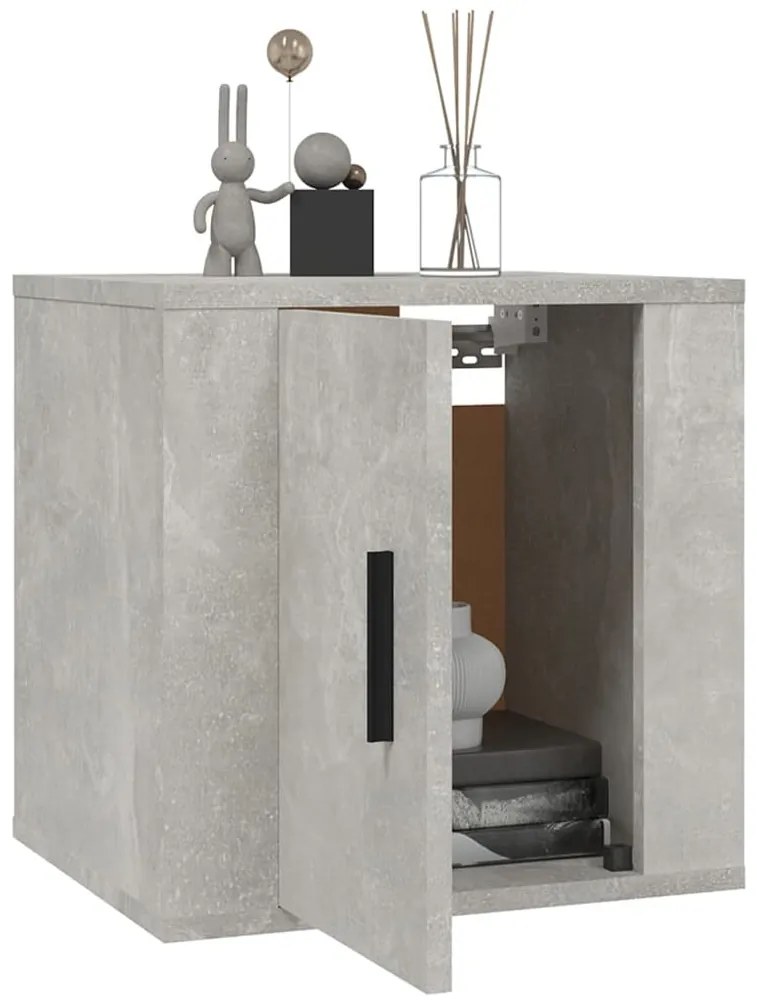 Móveis de TV de parede 2 pcs 40x34,5x40 cm cinzento cimento