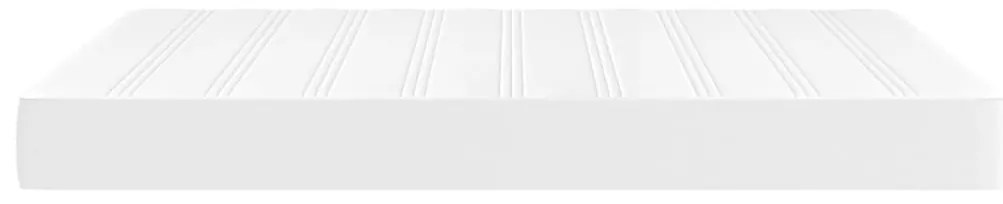 Colchão de molas ensacadas 140x200x20cm couro artificial branco