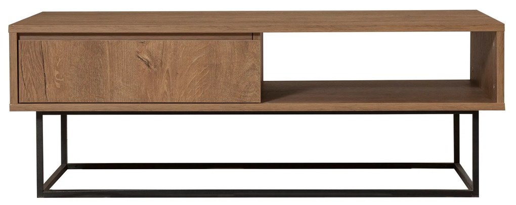 Conjunto de Mobiliário de Sala de Estar Laxus – Nogueira Preta – TV: 1