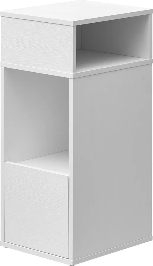 Mesa de cabeceira, 30 x 25 x 59,4 cm montagem ultrarrápida sem ferramentas Branca