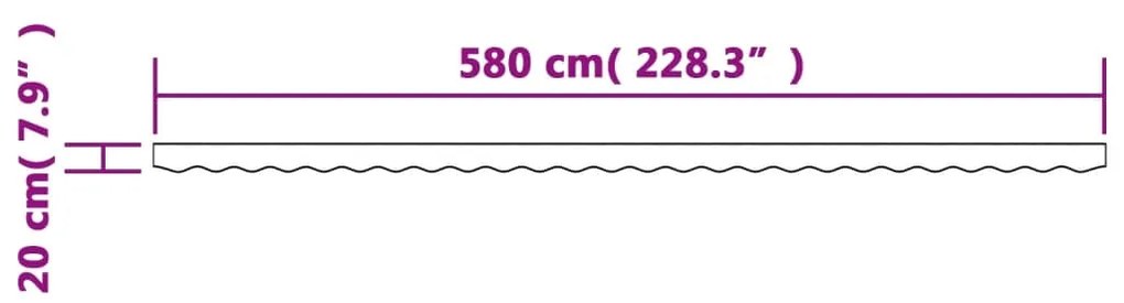 Tecido substituição p/ sanefa toldo 6 m riscas amarelo/branco