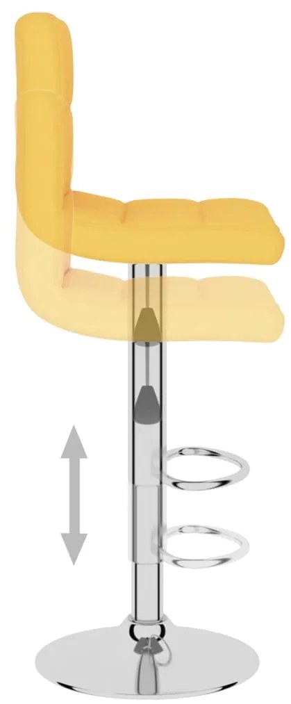 Bancos de bar 2 pcs tecido amarelo mostarda