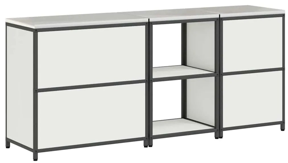 Conjunto de Armazenamento de Cozinha 3 pcs Branco