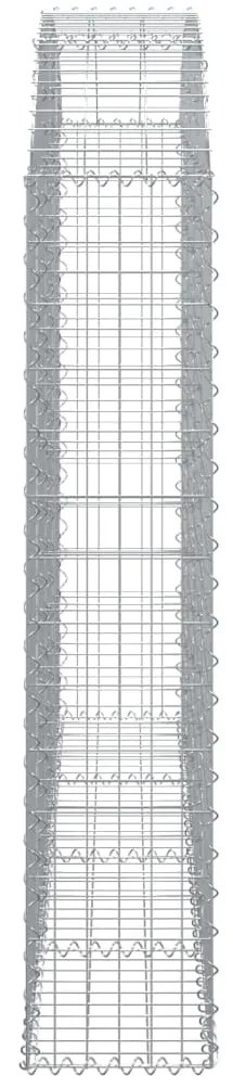 Cesto gabião arqueado 200x30x140/160 cm ferro galvanizado