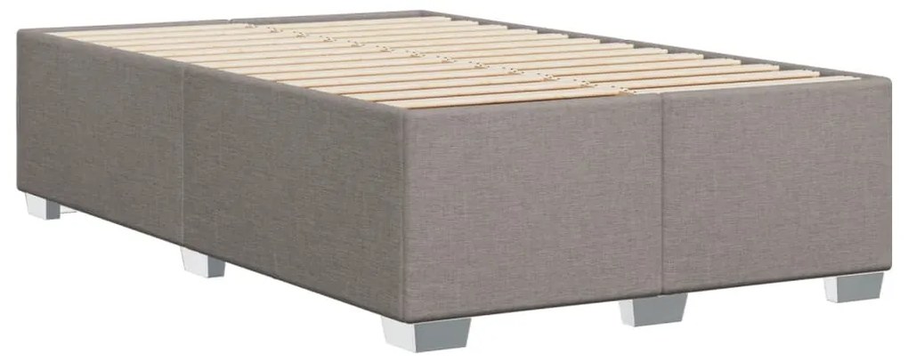 Cama boxspring c/ colchão 120x190cm tecido castanho-acinzentado