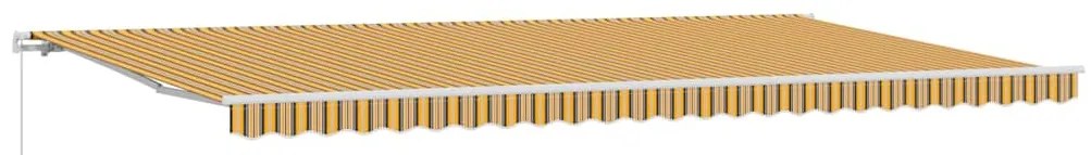 toldo retrátil manual listrado multicolorido 600 x 300 cm