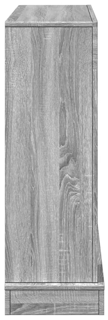 Cornija lareira 100x30x87,5cm derivados madeira cinza sonoma